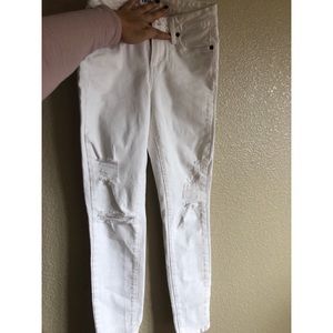 size 25 distressed Paige jeans. Like new.